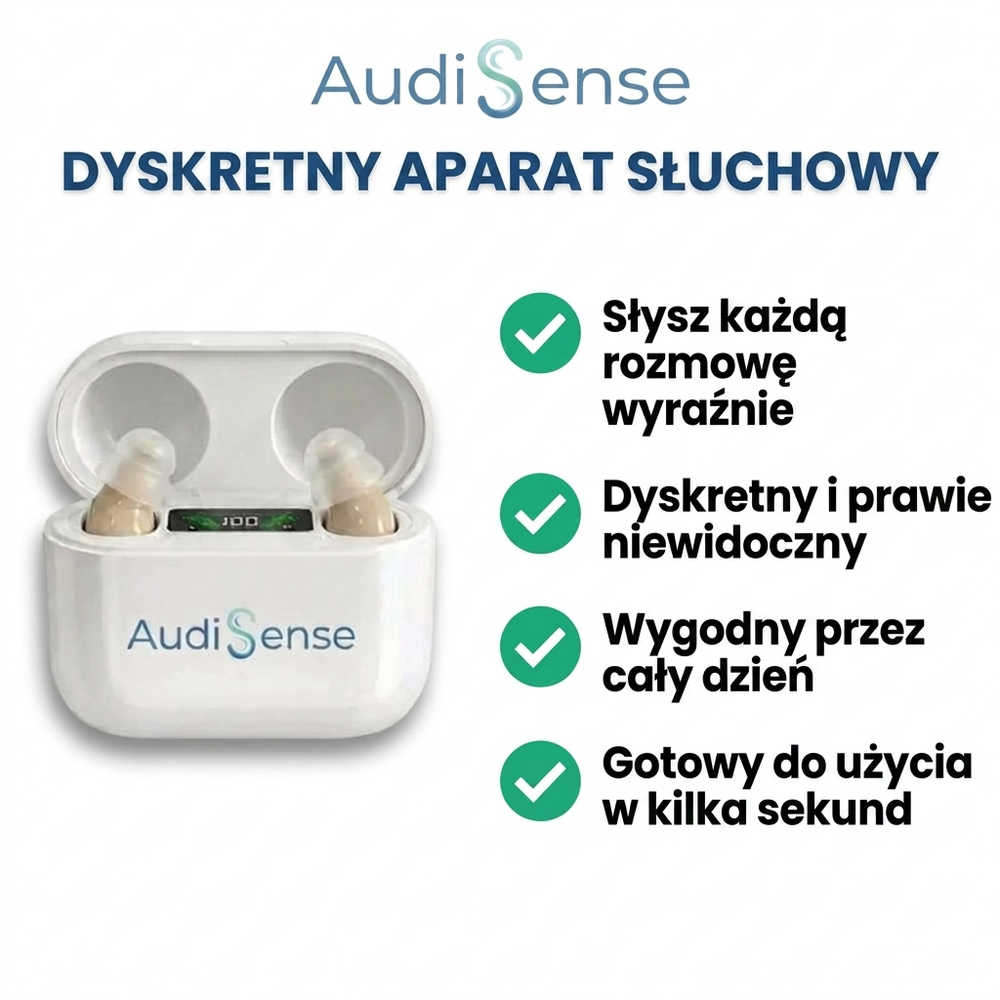 AudiSense™ Wygodny aparat słuchowy